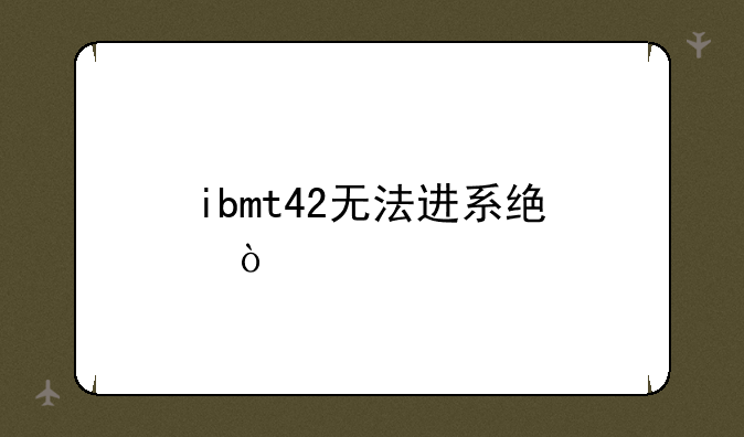 ibmt42无法进系统？