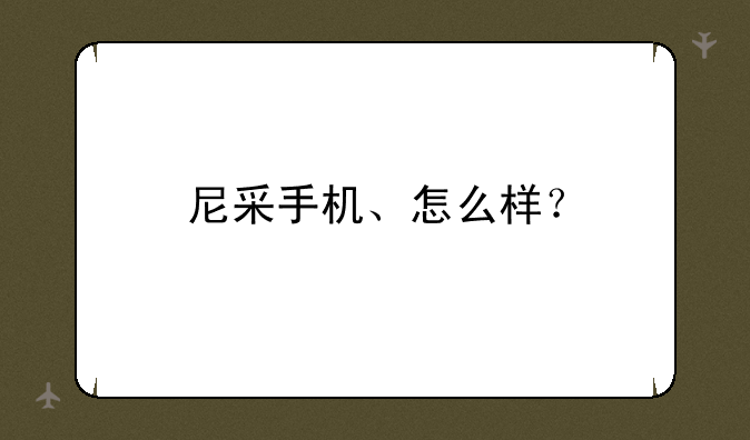 尼采手机、怎么样？