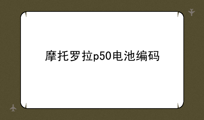 摩托罗拉p50电池编码