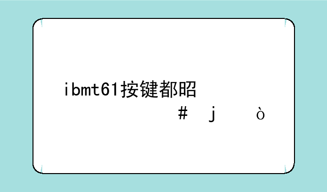 ibmt61按键都是干什么的？
