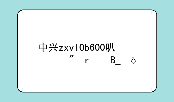 中兴zxv10b600可以刷机吗？
