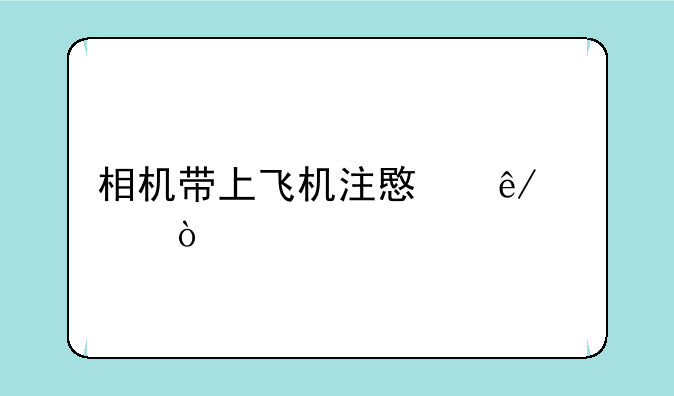 相机带上飞机注意事项？
