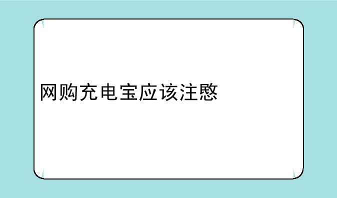 网购充电宝应该注意什么