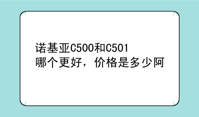 诺基亚C500和C501哪个更好，价格是多少阿