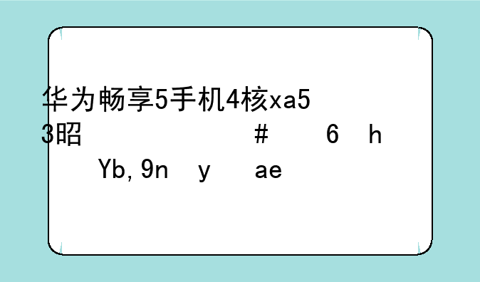 华为畅享5手机4核xa53是什么意思？到底是几核