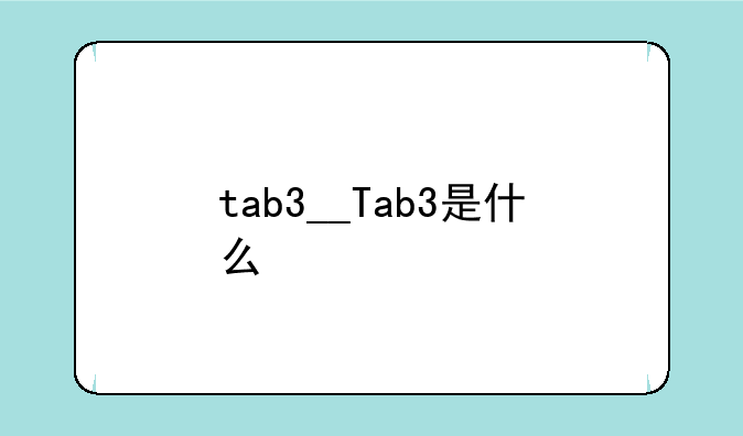 tab3__Tab3是什么