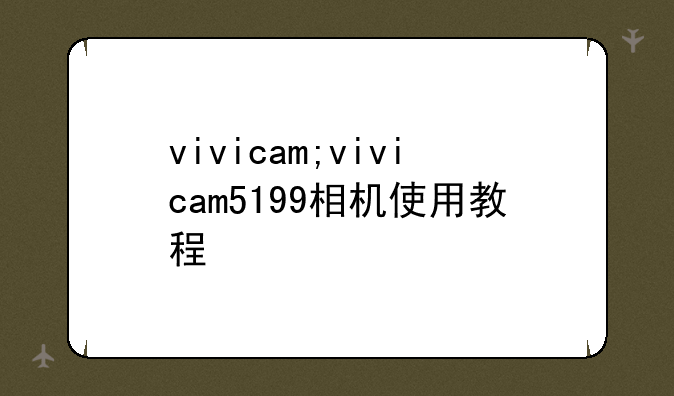 vivicam;vivicam5199相机使用教程