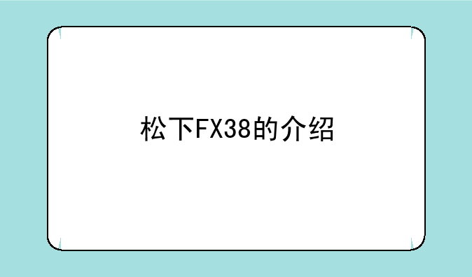 松下FX38的介绍