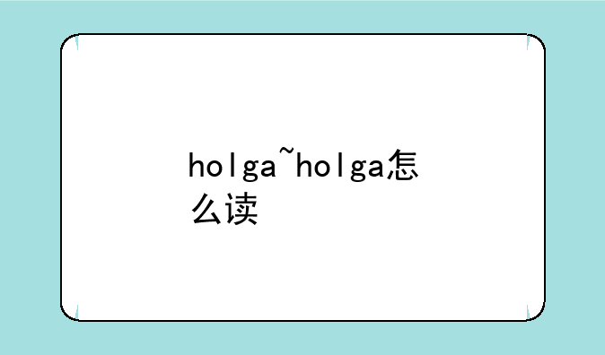 holga~holga怎么读